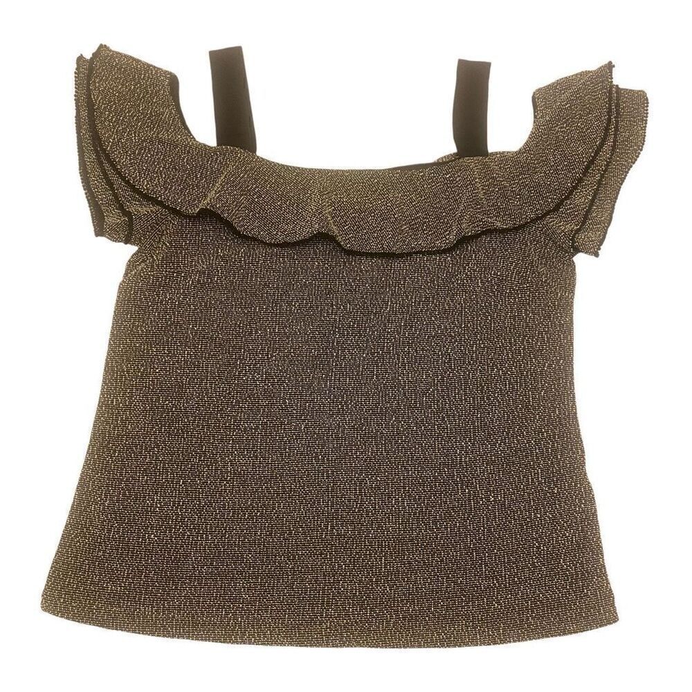 Banana Republic Textured Ruffle Sleeve Top –‎ Size Large